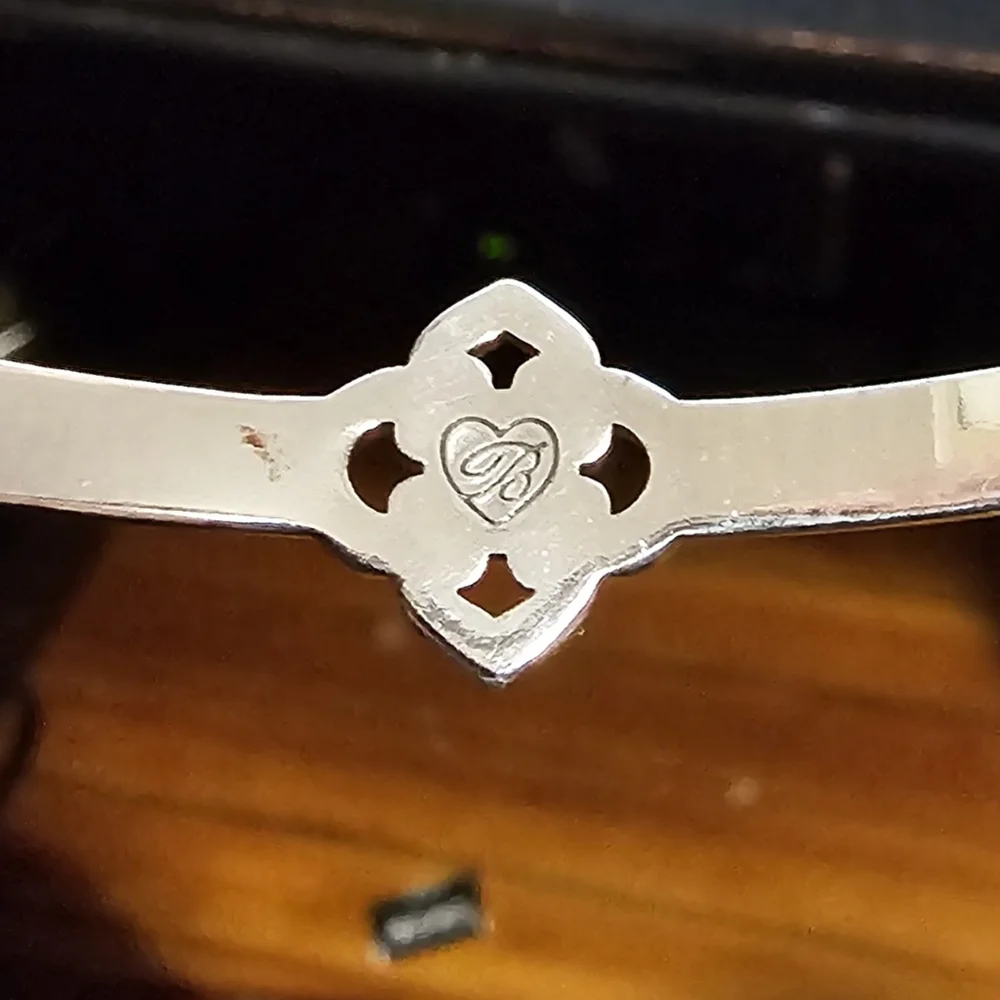 BRIGHTON Toledo Silver-Tone Bracelet with Quatrefoil Design & Swarovski Crystals